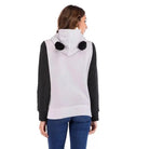 Cute Panda Bear Inspired Hoodie with Fuzzy Ears and Warm Sleeves - Cosparty