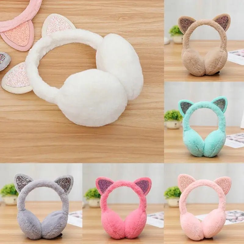 Cute Pastel Cat Ear Ear Muffs for Winter Comfort - Cosparty