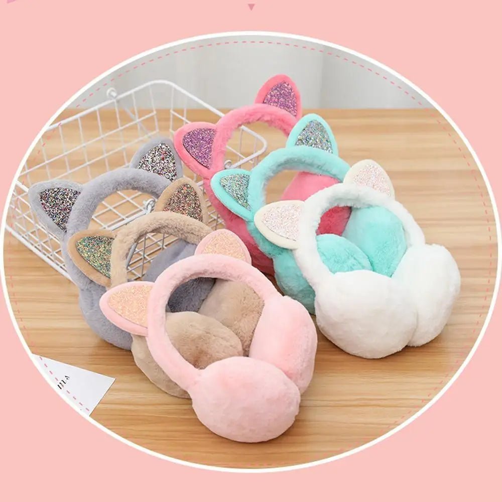 Cute Pastel Cat Ear Ear Muffs for Winter Comfort - Cosparty