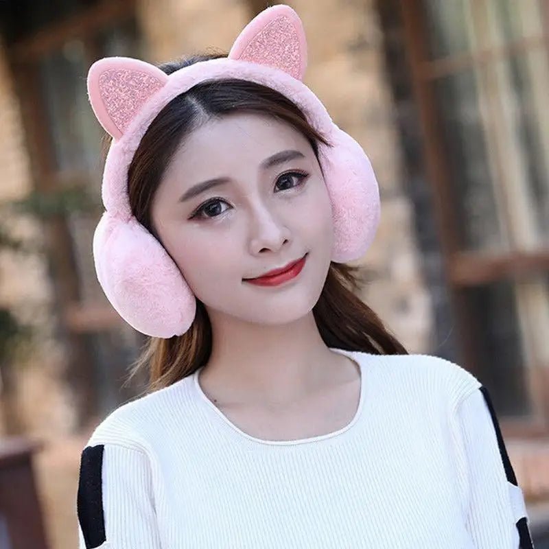 Cute Pastel Cat Ear Ear Muffs for Winter Comfort - Cosparty