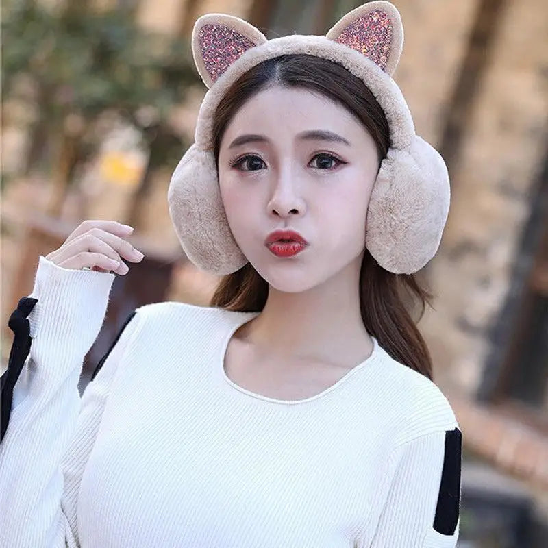 Cute Pastel Cat Ear Ear Muffs for Winter Comfort - ear muffs