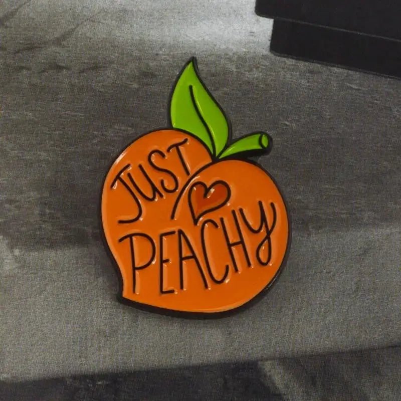 Cute Peach Enamel Pin for Cosparty Enthusiasts - Cosparty