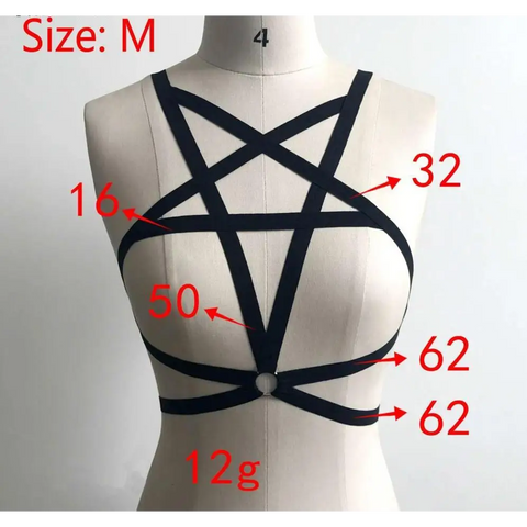 Cute Pentagram Harness for Cosparty Fans Size XS to XL