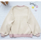 Cute Pig Crewneck Sweater with Hand Embroidery - sweater