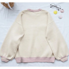 Cute Pig Crewneck Sweater with Hand Embroidery - Cosparty