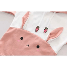 Cute Pink and White Baby Bun Hoodie with Bunny Ears - Cosparty