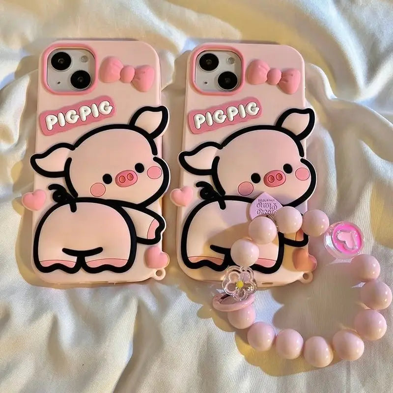 Cute Pink Piggy iPhone Case for Kawaii Lovers - phone case