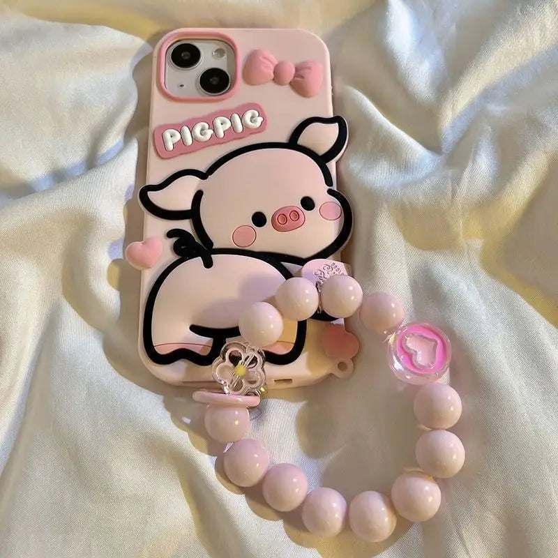 Cute Pink Piggy iPhone Case for Kawaii Lovers - phone case