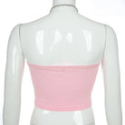 Cute & Psycho Chain Link Cropped Belly Shirt in Pink - shirt