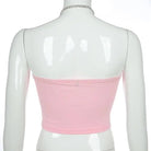 Cute & Psycho Chain Link Cropped Belly Shirt in Pink - Cosparty