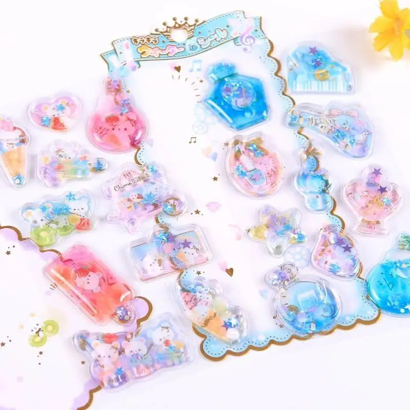 Cute Puffy Glitter Stickers for Kawaii Lovers in New Condition - stickers