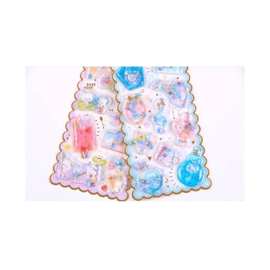 Cute Puffy Glitter Stickers for Kawaii Lovers in New Condition - Cosparty