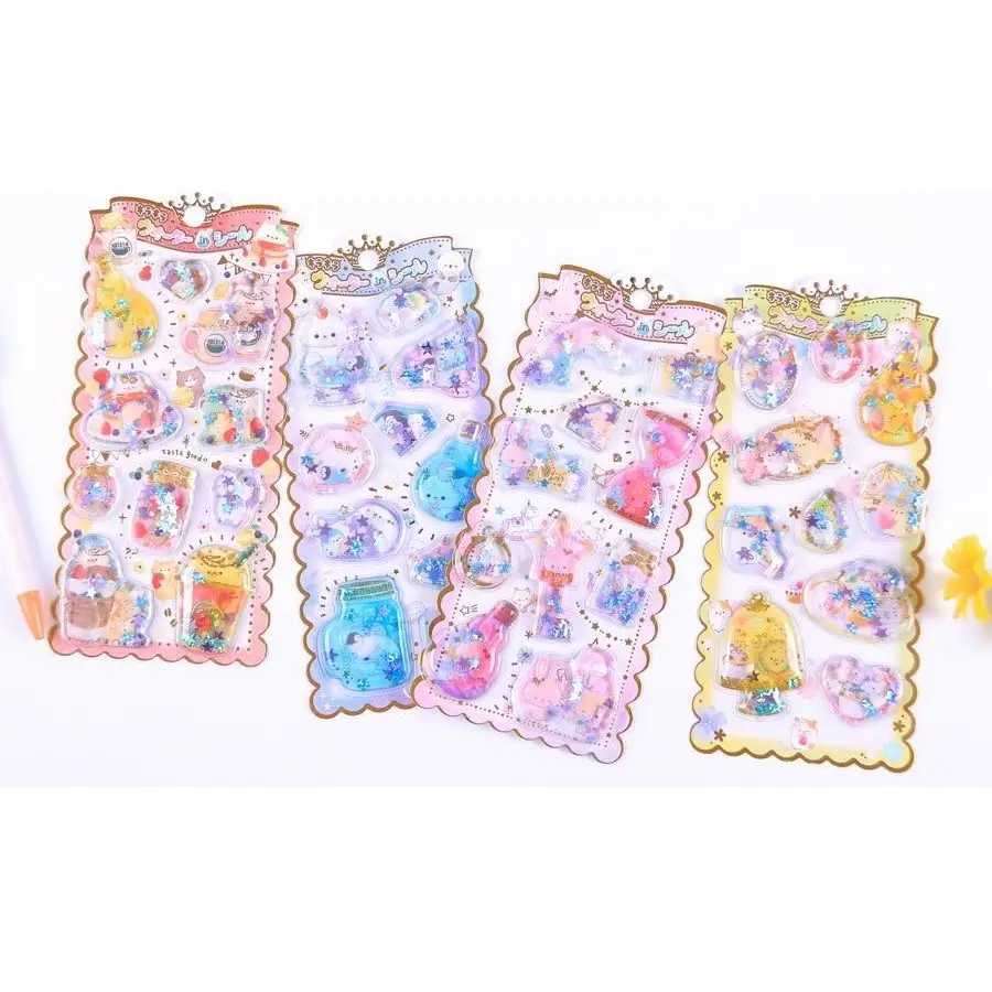 Cute Puffy Glitter Stickers for Kawaii Lovers in New Condition - stickers