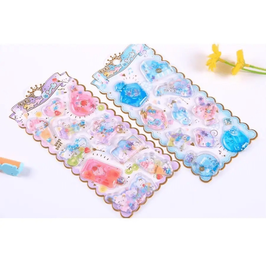 Cute Puffy Glitter Stickers for Kawaii Lovers in New Condition - Cosparty