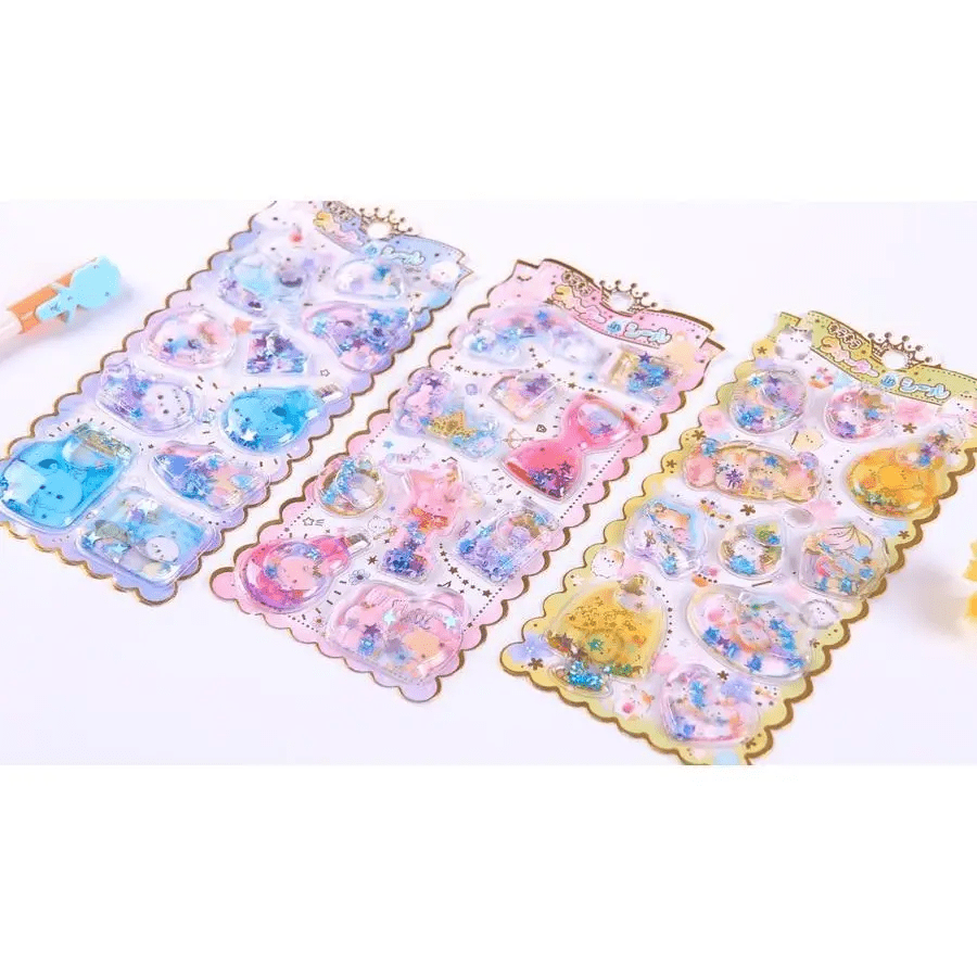 Cute Puffy Glitter Stickers for Kawaii Lovers in New Condition - Cosparty