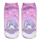 Cute Purple Unicorn Ankle Socks with Cheeky Saying - Cosparty
