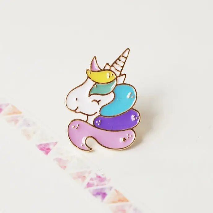 Cute Rainbow Unicorn Pin for Lapels and Brooch Collections - Cosparty