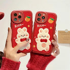 Red Bunny iPhone Case - apple phone, baby bun, bunnies, bunny, bunny rabbits DDLG Playground