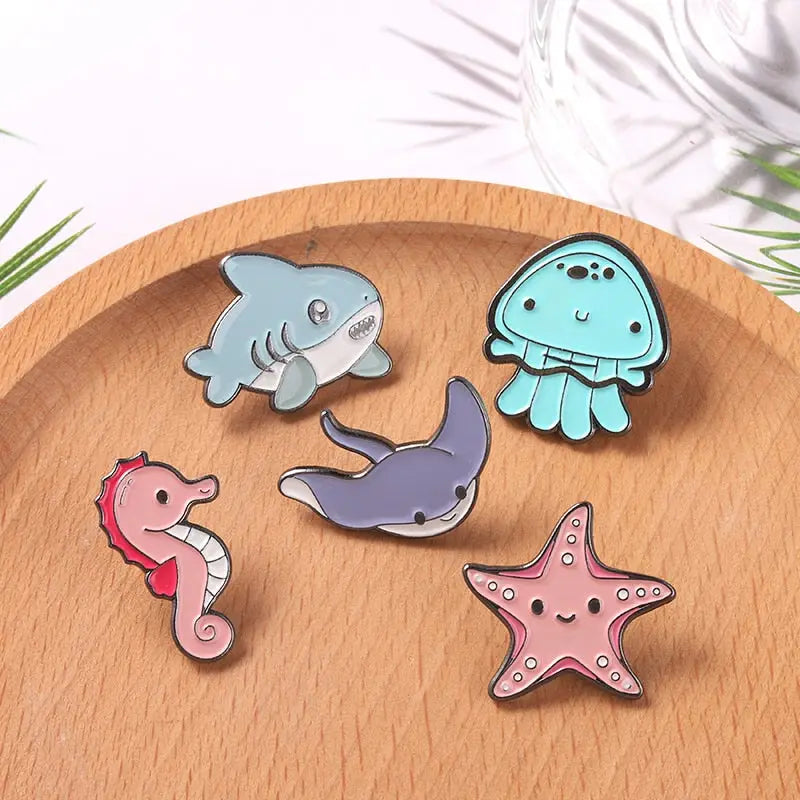 Cute Sea Animal Lapel Pins for Aquatic Lovers - pin