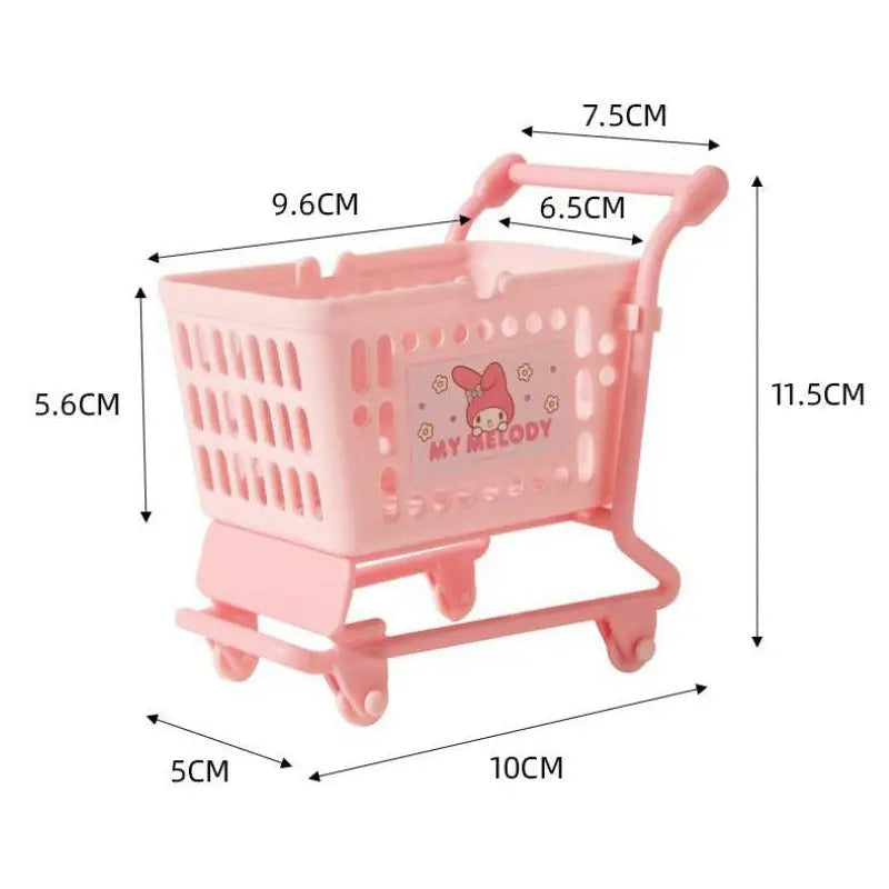 Cute Shopping Carts for Kawaii Goodies My Melody Hello Kitty Kuromi Cinnamoroll - phone case