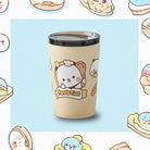 Cute Stainless Teel Dudu & Bubu Bottles in Peach and Goma 360ml - Cosparty