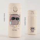 Cute Stainless Teel Dudu & Bubu Bottles in Peach and Goma 360ml - Cosparty