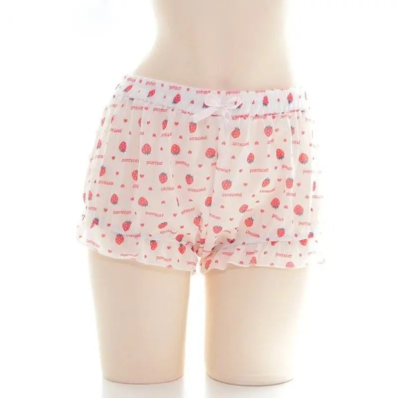 Cute Strawberry Bloomer Shorts for Youthful Fashion and Comfort - Cosparty