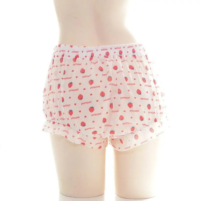 Cute Strawberry Bloomer Shorts for Youthful Fashion and Comfort - shorts