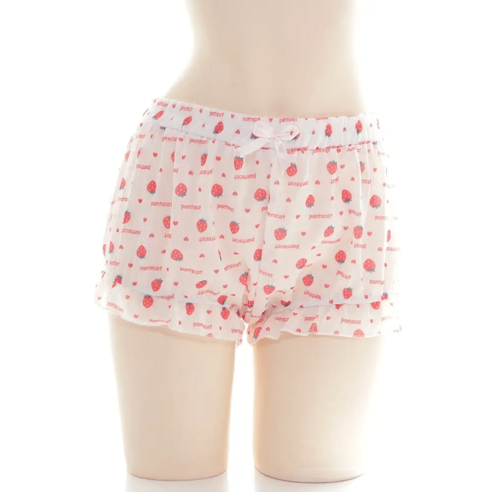 Cute Strawberry Bloomer Shorts for Youthful Fashion and Comfort - Cosparty