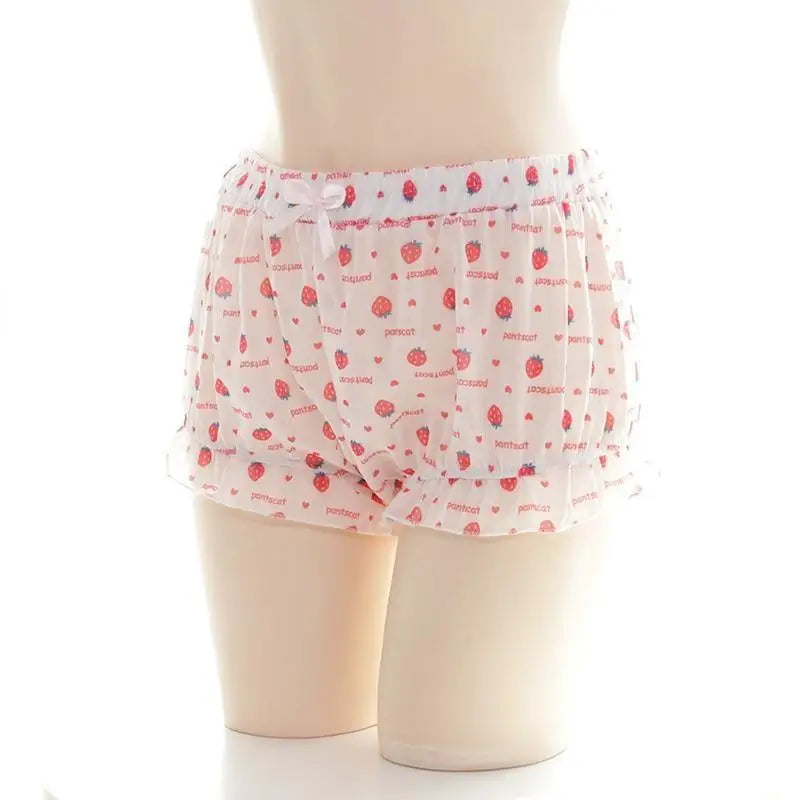 Cute Strawberry Bloomer Shorts for Youthful Fashion and Comfort - shorts