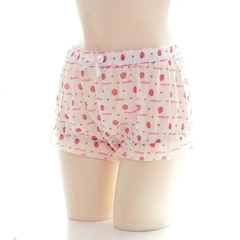 Cute Strawberry Bloomer Shorts for Youthful Fashion and Comfort - Cosparty