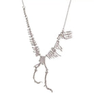 Cute T - Rex Bone Necklace in Black, Gold, or Silver Plated Hardware - Cosparty