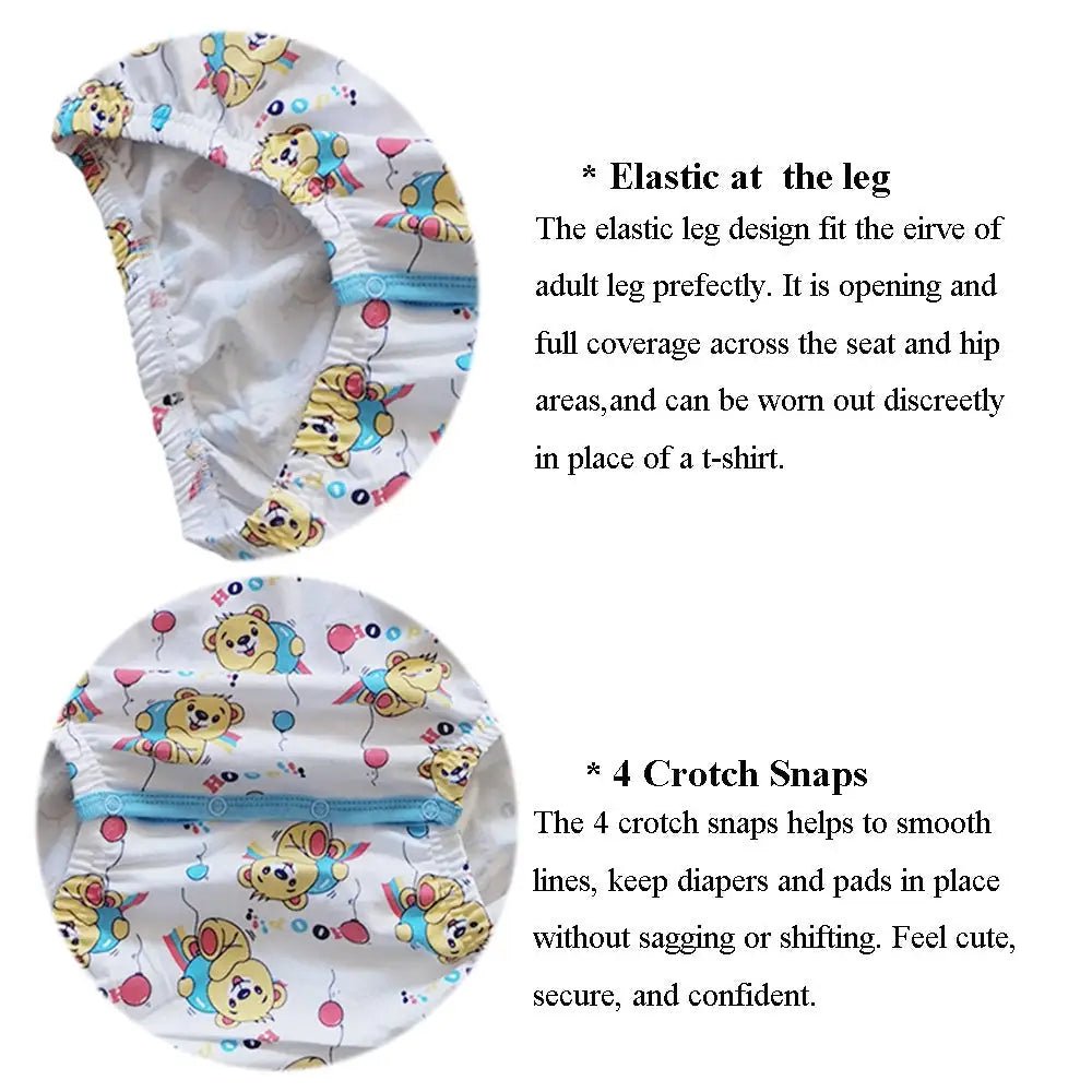 Cute Teddy Bear Adult Onesie with Baby Blue Trim - Cosparty