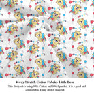 Cute Teddy Bear Adult Onesie with Baby Blue Trim - Cosparty