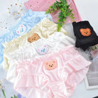 Cute Teddy Bear Panties in Silky Satin with Embroidered Details - Cosparty
