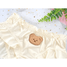 Cute Teddy Bear Panties in Silky Satin with Embroidered Details - Cosparty
