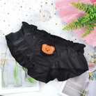 Cute Teddy Bear Panties in Silky Satin with Embroidered Details - Black / M - phone case