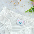 Cute Teddy Bear Panties in Silky Satin with Embroidered Details - phone case