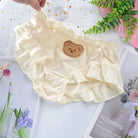 Cute Teddy Bear Panties in Silky Satin with Embroidered Details - Cosparty