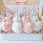 Cute Unicorn Pompom Pens with Fluffy Keychain Attachments - pen