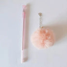 Cute Unicorn Pompom Pens with Fluffy Keychain Attachments - Cosparty