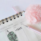 Cute Unicorn Pompom Pens with Fluffy Keychain Attachments - Cosparty
