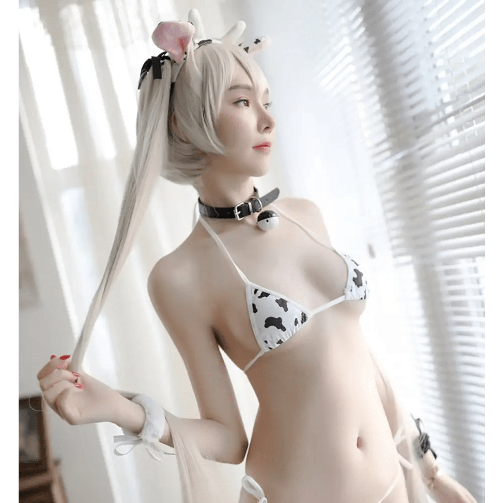 Cute Vegan Cow Ears Headband for Kawaii Outfits - Cosparty