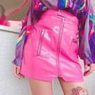 Cute Vinyl Latex Wet - Look Miniskirt for Fashion Vixens - Cosparty