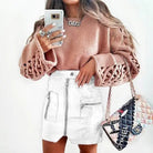 Cute Vinyl Latex Wet - Look Miniskirt for Fashion Vixens - Cosparty