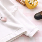 Cute White Baby Kisses Hoodie with Bunny Ears for Kawaii Fashion - Cosparty