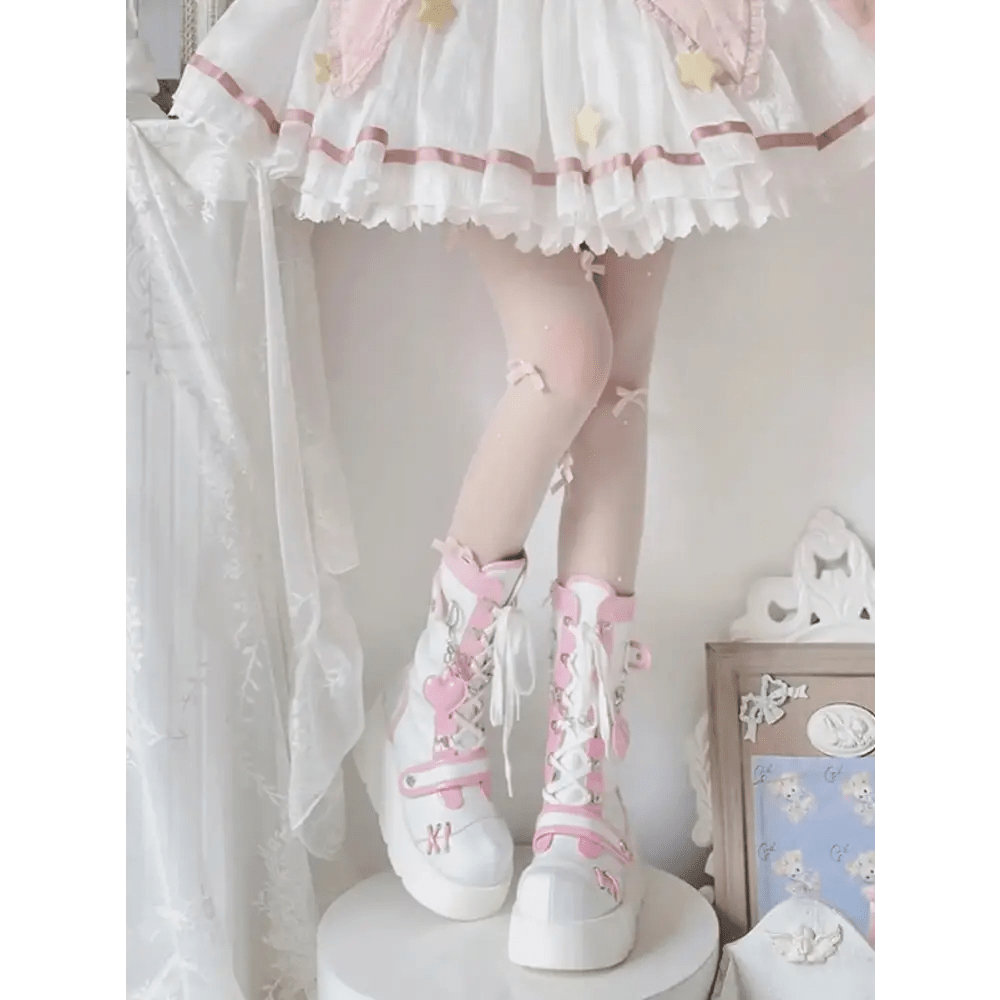 Cyber Punk Babydoll Booties for Edgy Alternative Fashion - Cosparty