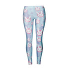 D.va Overwatch Leggings with Play To Win Bunny Print in Pastel Blue - pants