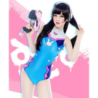 D.Va Overwatch One Piece Swimsuit with Built-in Bra Liner - Cosplay