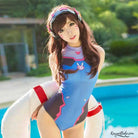 Overwatch D.VA DVA Cosplay Anime SwimSuit One Piece Swim Suit Gamer Girl Fandom Costume